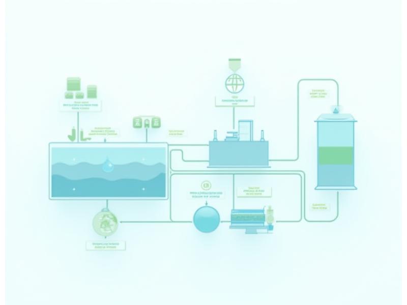Detailed technical diagram of a Recirculating Aquaculture System (RAS) with labeled components